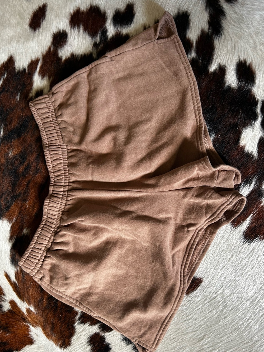 (3 for $25) Women's Cozy Elastic-Waist Knit Shorts — Brown
